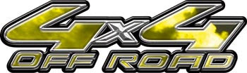 4x4 Off Road Decals Yellow
