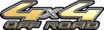 4x4 Off Road Decals Gold