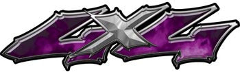 Wicked Series 4x4 Purple Fire Decals