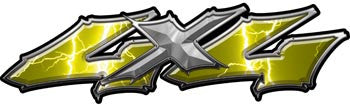 Wicked Series 4x4 Lightning Yellow Decals