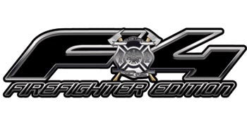 Ford FX4 Firefighter Edition 4x4 Off Road Decals in Black