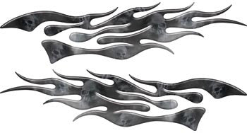 Extreme Flames Ghost Skulls Gray
