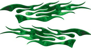 Extreme Flames Ghost Skulls Green
