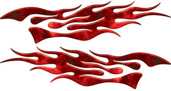 Extreme Flames Ghost Skulls Red