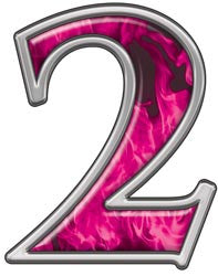 Reflective Number 2 with Inferno Pink Flames