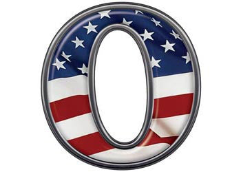 Reflective Letter O with Flag