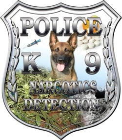 Police Shield K9 Unit Narcotics Detection