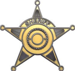 5 Point Sheriff Star in Gold