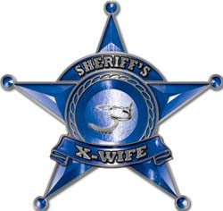Law Enforcement 5 Point Star Badge Sheriff's X-Wife Decal