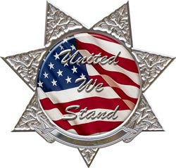 United We Stand 7 Point Star Police Decal
