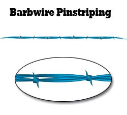 Teal Barbwire Pinstripe Decal