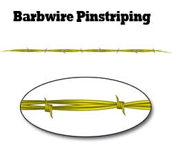 Yellow Barbwire Pinstripe Decal