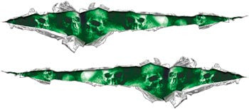 Green Ghost Skull Rip