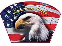American Pride Bald Eagle Decal with US Flag