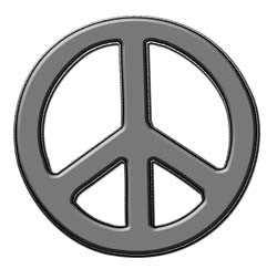 Peace Decal in Gray