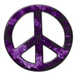 Peace Decal in Inferno Purple