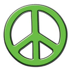 Peace Decal in Light Green