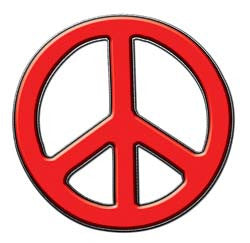 Peace Decal in Red