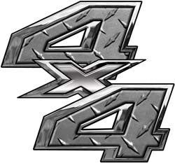 4x4 Off Road Decals Diamond Plate