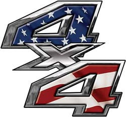 4x4 Off Road Decals American Flag