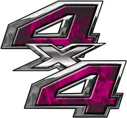 4x4 New Ford Superduty F-250 F-350 Bedside Decals Inferno Pink Flames