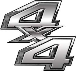 4x4 New Ford Superduty F-250 F-350 Bedside Decals in Silver