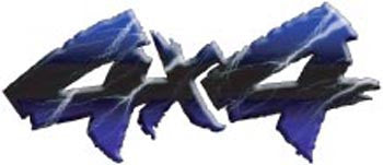Lightning Series 4x4 Decals - Blue