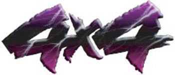 Lightning Series 4x4 Decals - Purple