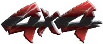 Lightning Series 4x4 Decals - Red
