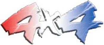 Lightning Series 4x4 Decals - Red, White and Blue
