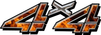 4x4 Decal Real Flames