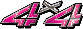 4x4 Decals Pink Lightning