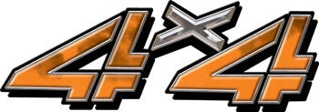 4x4 Decals Orange Smoke