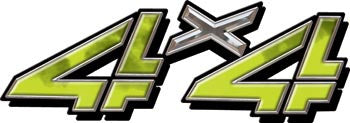 4x4 Decals Yellow Smoke