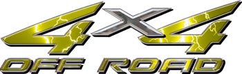 4x4 Offroad Decals Lightning Yellow