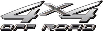 4x4 Offroad Decals Silver