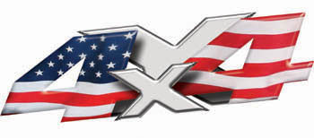 Custom 4x4 Decals - American Flag