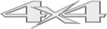 Custom 4x4 Decals - Silver