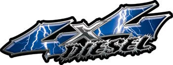 Wicked Series 4x4 Diesel Lightning Blue Decals