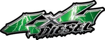 Wicked Series 4x4 Diesel Lightning Green Decals