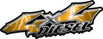 Wicked Series 4x4 Diesel Lightning Orange Decals