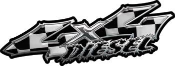 Wicked Series 4x4 Diesel Racing Checkered Flag Decals