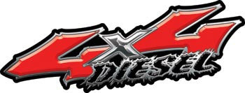 Wicked Series 4x4 Diesel Red Decals