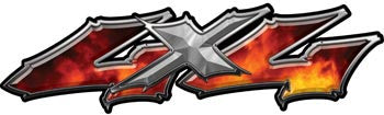 Wicked Series 4x4 Real Fire Decals