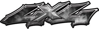 Wicked Series 4x4 Gray Fire Decals