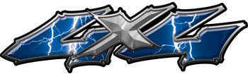 Wicked Series 4x4 Lightning Blue Decals