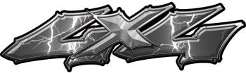 Wicked Series 4x4 Lightning Gray Decals