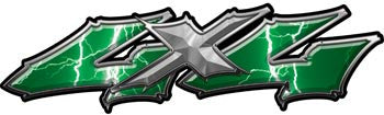 Wicked Series 4x4 Lightning Green Decals