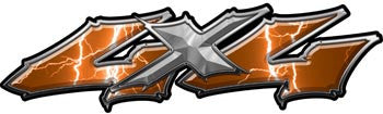 Wicked Series 4x4 Lightning Orange Decals