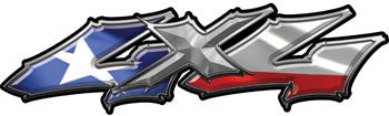 Wicked Series 4x4 Texas Flag Decals